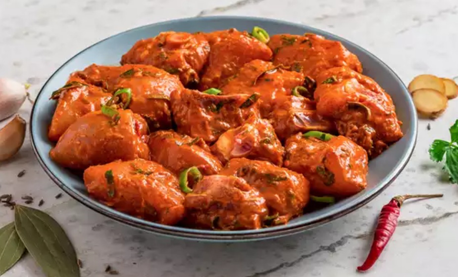 Marinated chilli chicken