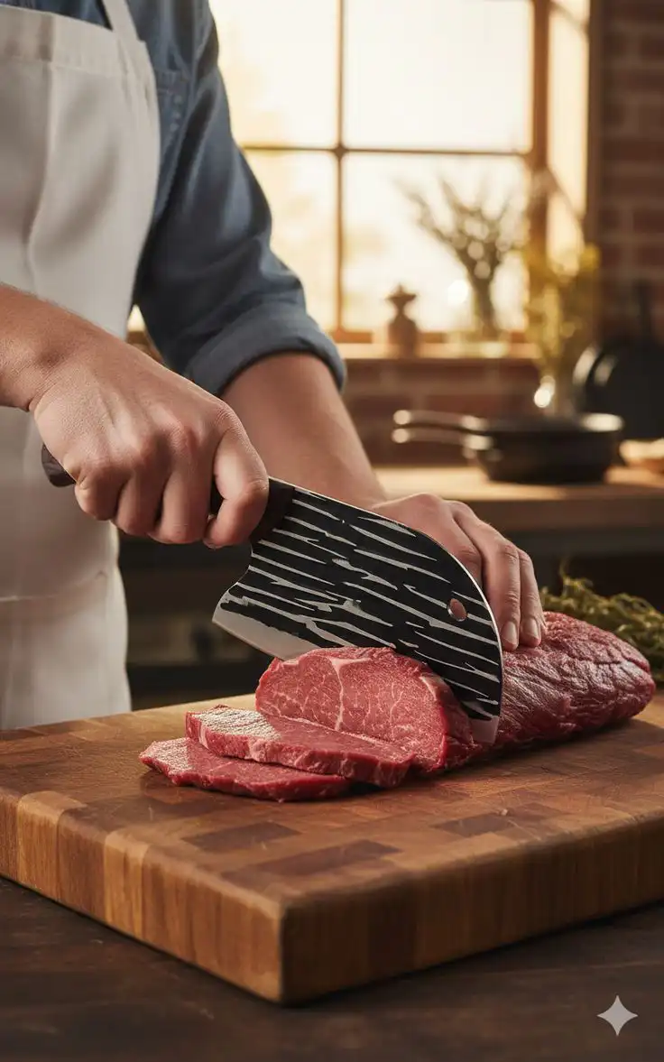 Granera butchers preparing fresh meat